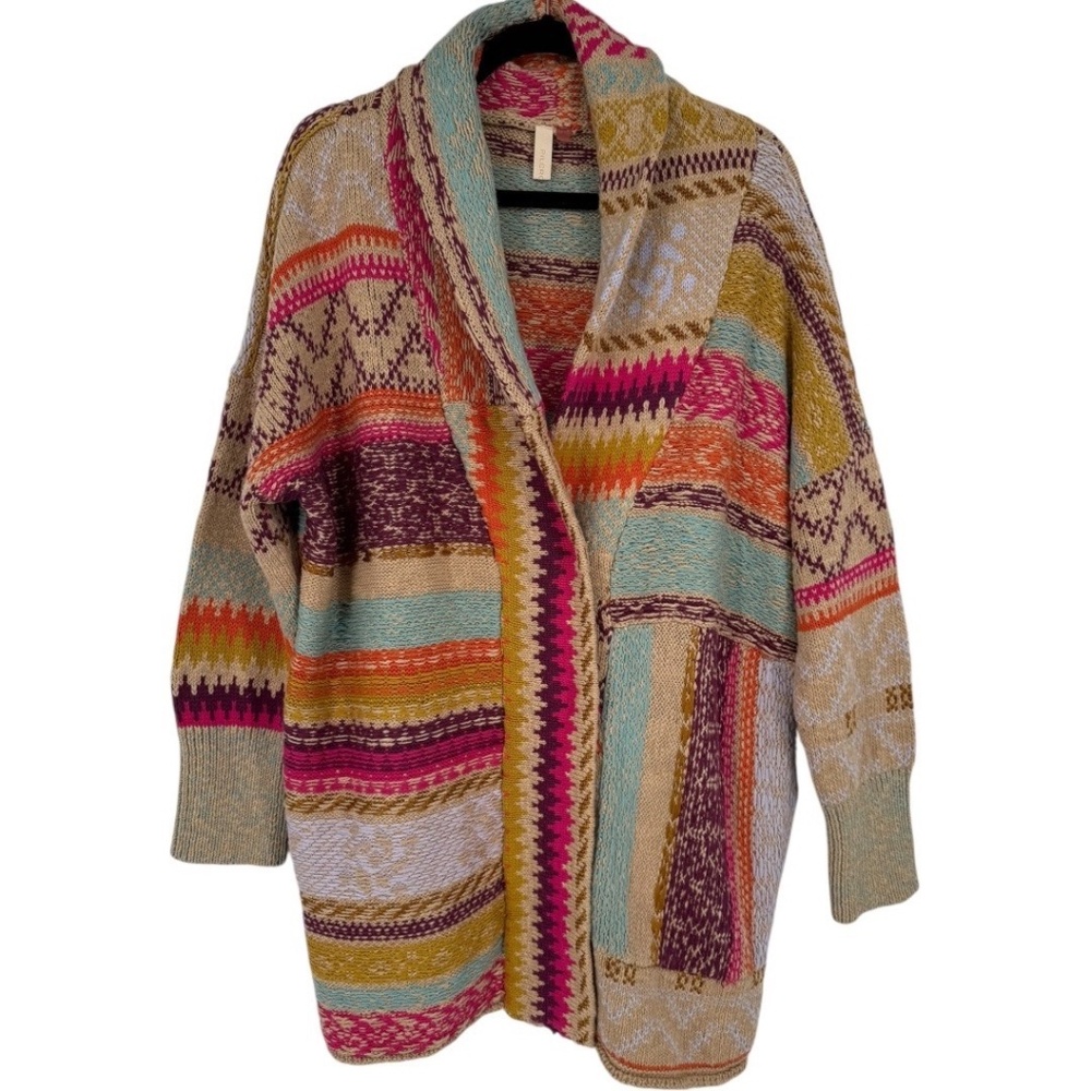 Anthropology Pilcro Geometric Patchwork Cardigan - image 2